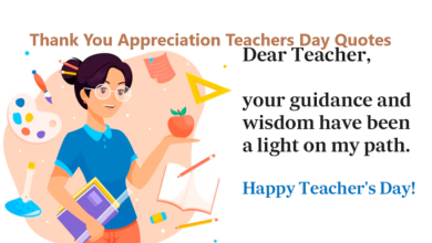 Thank You Appreciation Teachers Day Quotes